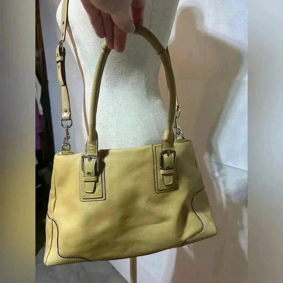 Coach Hamilton Tan Camel Leather Tote Bag w/ Strap & Fob D1093-F13811 *CLEAN* - Picture 2 of 11